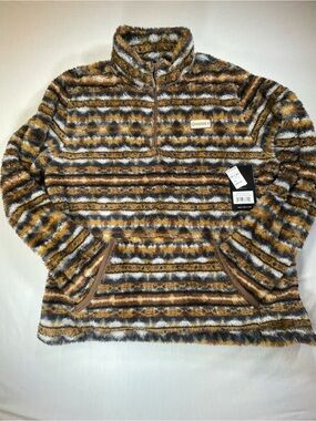 Hooey Fleece Pullover Jacket Hooey Men's XXL Aztec Western Rodeo 1/4 Zip Sweater
